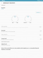 Sound settings and blue light filter - Samsung Galaxy Tab S3 9.7