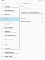 Sound settings and blue light filter - Samsung Galaxy Tab S3 9.7