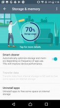 Smart cleaner frees up memory of both kinds - Sony Xperia L1 review