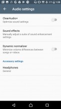 Audio settings - Sony Xperia L1 review