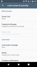 Fingerprint settings - Sony Xperia XA1 Plus review