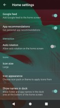 Homescreen settings - Sony Xperia XA1 Plus review