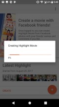 The Movie Creator can automatically or manually make shareable slideshows - Sony Xperia XA1 Plus review