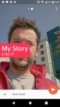 The Movie Creator can automatically or manually make shareable slideshows - Sony Xperia XA1 Plus review
