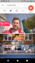 The Movie Creator can automatically or manually make shareable slideshows - Sony Xperia XA1 Plus review