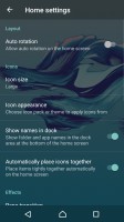 Homescreen settings - Sony Xperia XA1 review