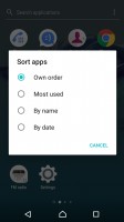 Sorting options - Sony Xperia XA1 review