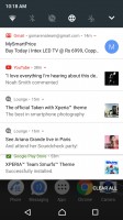 Notification area is vanilla Android - Sony Xperia XA1 review