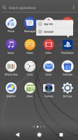 App contextual menu - Sony Xperia XZ1 Compact review