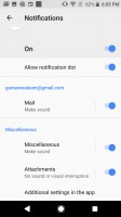 Gmail notification channels - Sony Xperia XZ1 Compact review