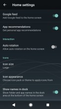 Homescreen settings - Sony Xperia XZ1 review