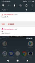 Notification area is vanilla Android - Sony Xperia XZ1 review