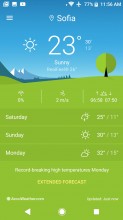 Weather - Sony Xperia XZ1 review