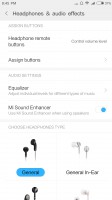 Audio settings - Xiaomi Mi 5X review