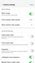 Camera settings - Nubia Z17 review