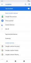 Location settings - Android 9 Pie review