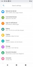 Main settings page - Android P hands-on review