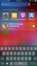 Siri recommends sending a message - Apple iPhone XS review