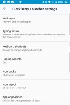 Launcher settings - Blackberry KEY2 review