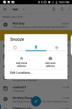 Snoozing an entry in BlackBerry Hub - Blackberry KEY2 review