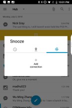 Snoozing an entry in BlackBerry Hub - Blackberry KEY2 review