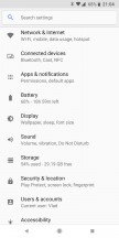 Light navigation bar background in Settings and Google apps - Google Pixel 2 XL long-term review