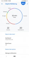 Digital Wellbeing homescreen - Google Pixel 3 review
