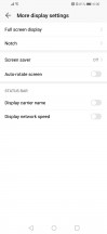 Display settings - Huawei Honor 10 Lite review