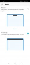 Display settings - Huawei Honor 10 Lite review