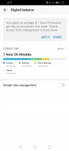 Digital balance menu - Huawei Honor 10 Lite review
