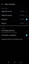 More settings in the camera app - Huawei Honor 10 Lite review