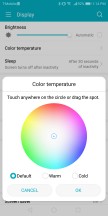 Color temperature adjustment - Huawei Honor View 10 review