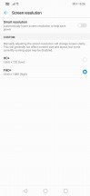 Display settings - Huawei Nova 3 review