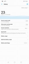 Battery menu - Huawei Nova 3 review