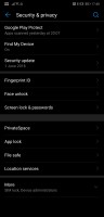 Security options - Huawei P20 Pro long-term review