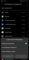 Lockscreen notification settings - Huawei P20 Pro long-term review