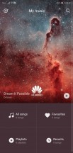 Music app: Home page - Huawei P20 review