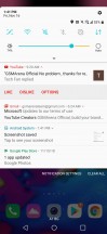 The notification area - LG V40 ThinQ review