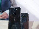 The Nokia 8 Sirocco next to the Nokia 8800 Sirocco - Nokia MWC 2018 review