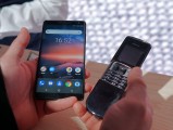 The Nokia 8 Sirocco next to the Nokia 8800 Sirocco - Nokia MWC 2018 review