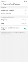 Fingerprint and face unlock setup - Oppo RX17 Pro review