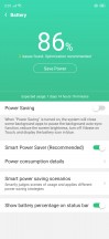 Battery menu - Oppo RX17 Pro review