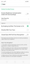 Face recognition settings - Oppo Realme 2 review