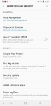 Fingerprint sensor settings - Samsung Galaxy A7 (2018) review