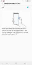 Fingerprint sensor settings - Samsung Galaxy A7 (2018) review
