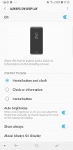 More AOD settings - Samsung Galaxy S9+ review