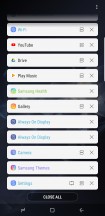 Notifications • Toggles • Toggle grid options • Task switcher: List view - Samsung Galaxy S9+ review