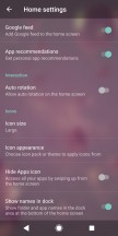 Xperia Launcher settings - Sony Xperia XZ2 review