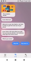 Xperia Assistant main chat interface - Sony Xperia XZ2 review