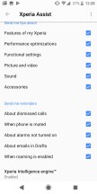 Xperia Assistant main chat interface Assistant settings - Sony Xperia XZ2 Compact review - Sony Xperia XZ2 Compact review